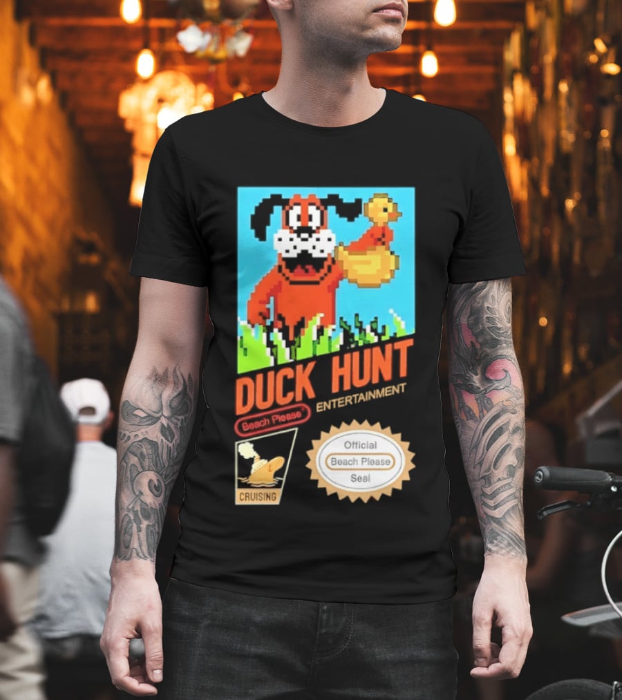 Duck Hunt Entertainment Beach Please Cruising Gaming T-Shirt