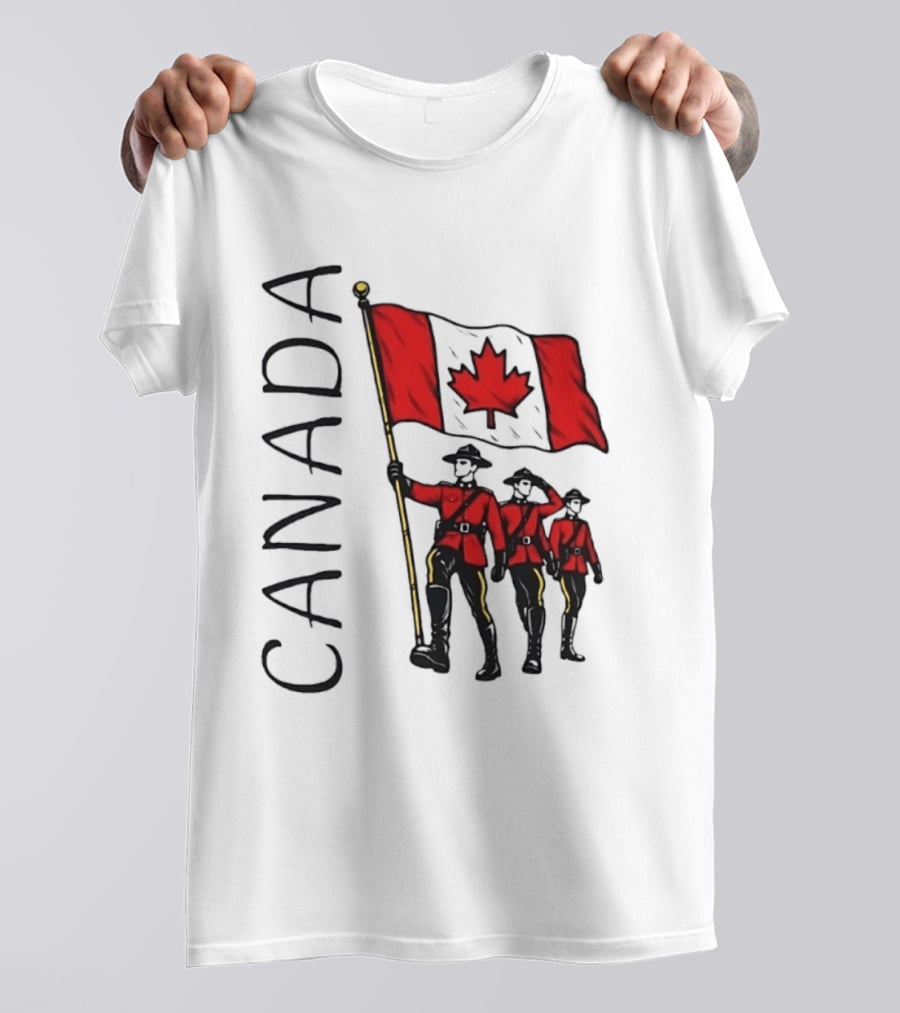 Canada Flag Royal Canadian Mounted Police Parade T-Shirt