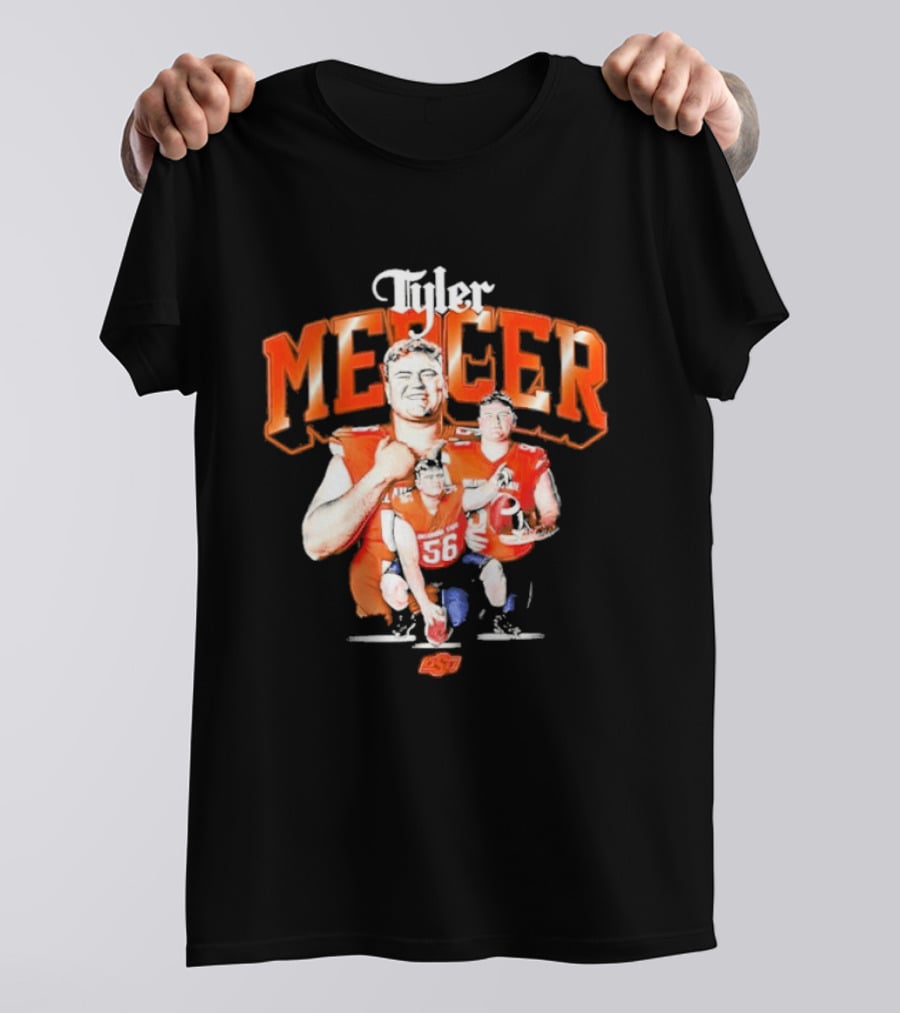 Tyler Mercer Oklahoma State Football Player Number 56 T-Shirt