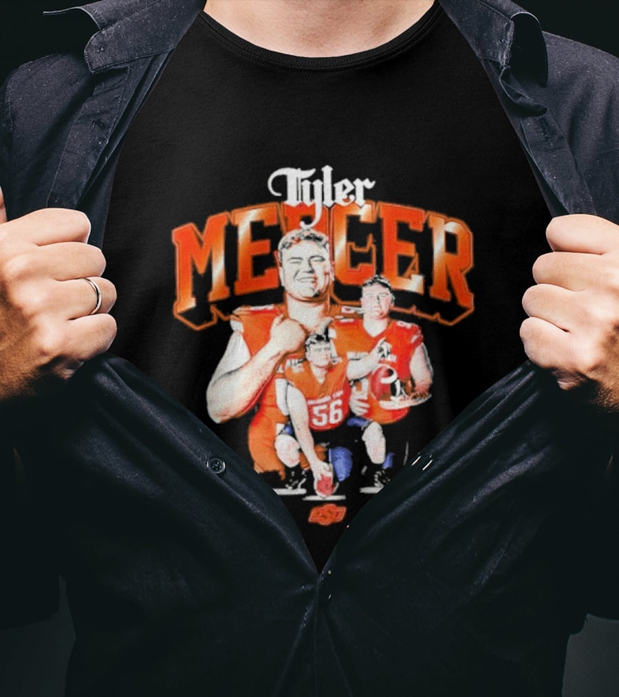Tyler Mercer Oklahoma State Football Player Number 56 T-Shirt