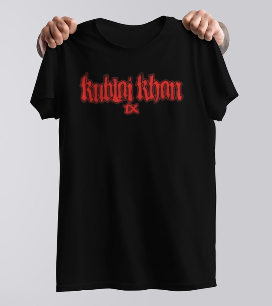 Imprint Store Kublai Khan Tx Love Will Never Be Enough Red Stylized T-Shirt
