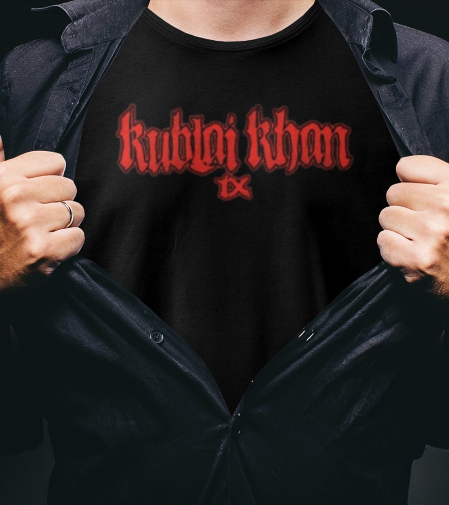 Imprint Store Kublai Khan Tx Love Will Never Be Enough Red Stylized T-Shirt