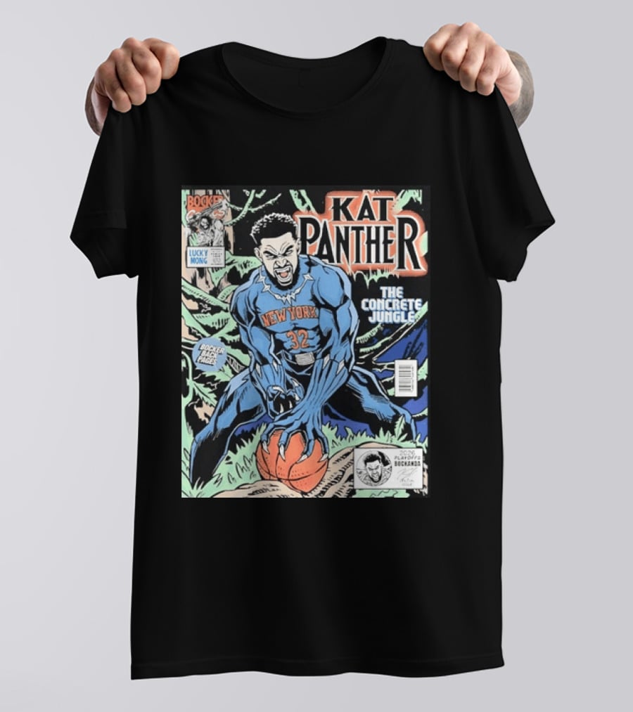 Kat Panther New York 32 The Concrete Jungle Comic Cover Booker Back Page T-Shirt