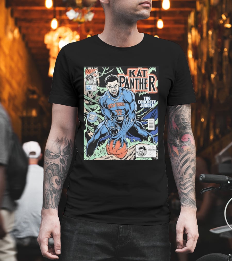 Kat Panther New York 32 The Concrete Jungle Comic Cover Booker Back Page T-Shirt
