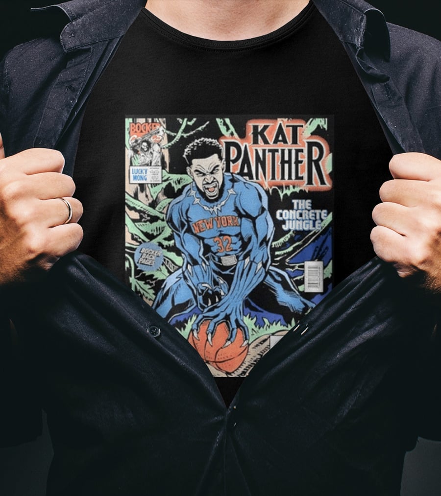 Kat Panther New York 32 The Concrete Jungle Comic Cover Booker Back Page T-Shirt