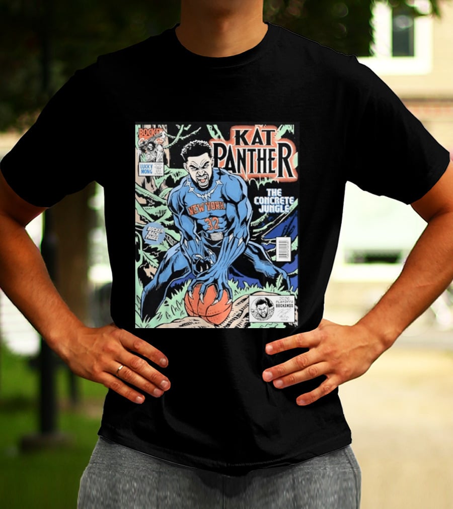 Kat Panther New York 32 The Concrete Jungle Comic Cover Booker Back Page T-Shirt