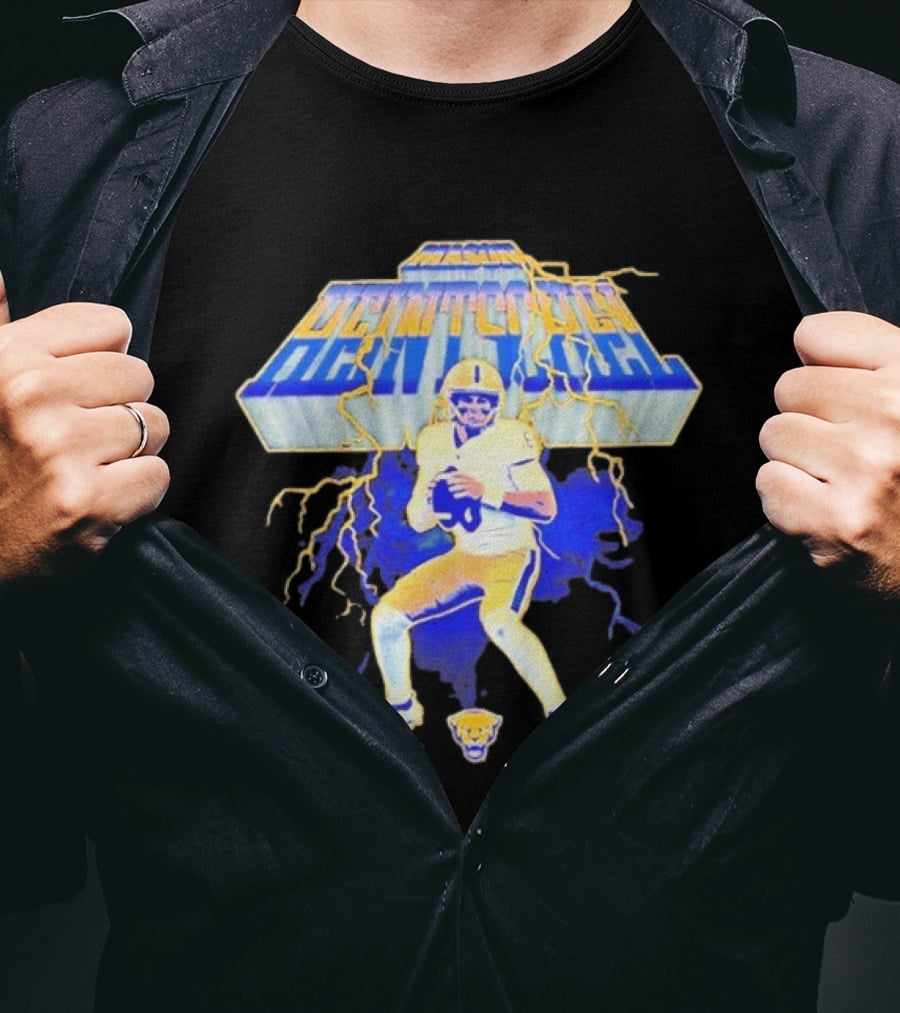 Pittsburgh Panthers NCAA Football Mason Heintschel Lightning T-Shirt