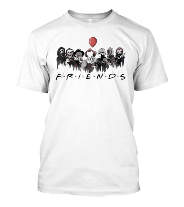 Halloween 2026 Horror Characters Friends Red Balloon Collection T-Shirt