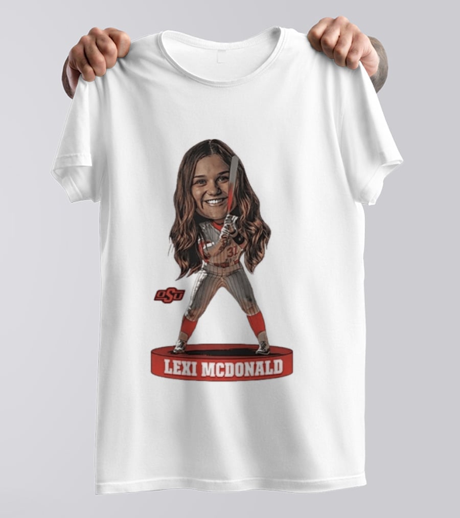 Lexi McDonald Oklahoma State Softball OSU Athlete Caricature T-Shirt