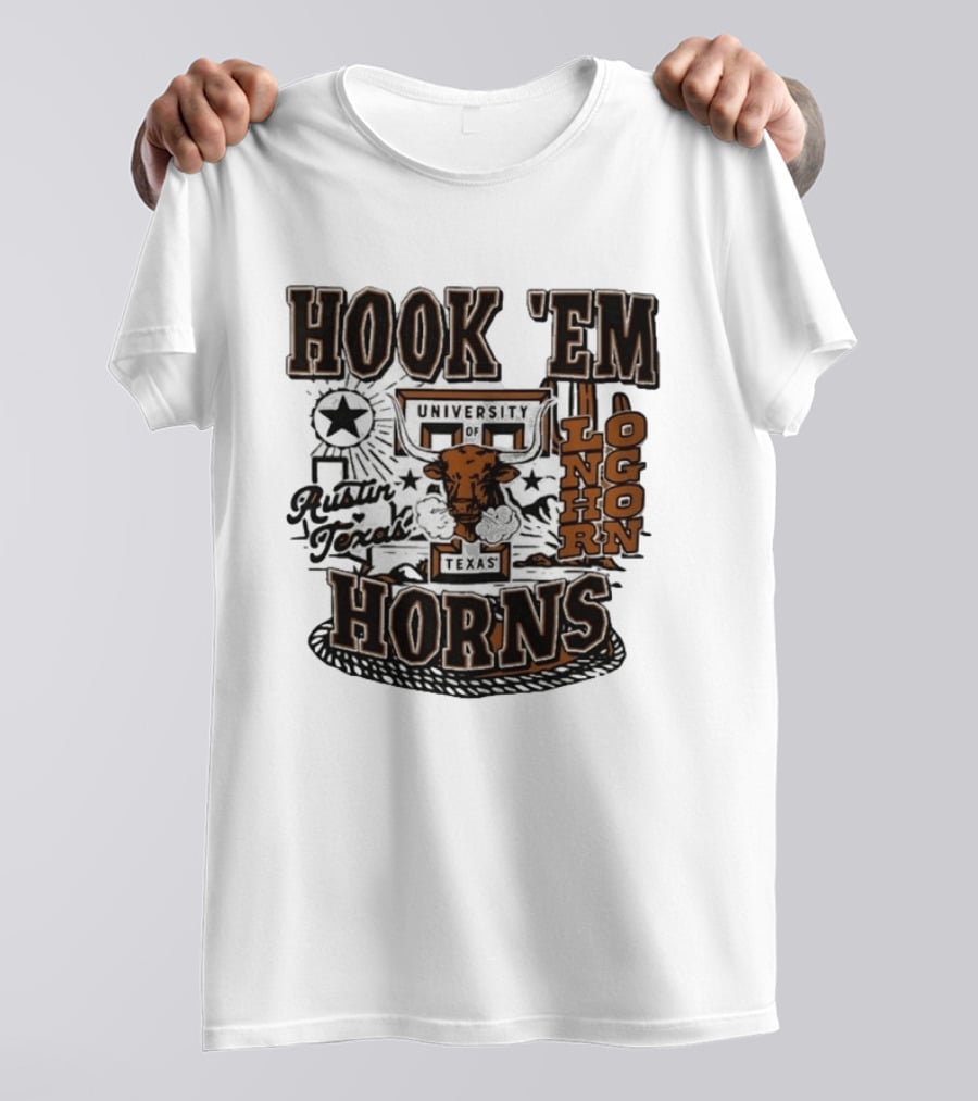 Hook 'Em Horns University Of Texas Austin Longhorns Texas T-Shirt
