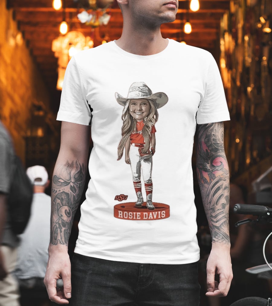 Rosie Davis Oklahoma State Softball Player Caricature OSU Team Spirit T-Shirt