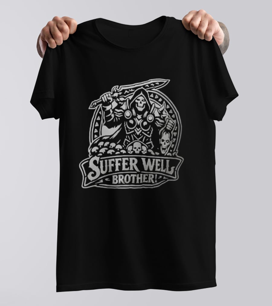 Arthas Menethil Lich King Warcraft Suffer Well Brother T-Shirt