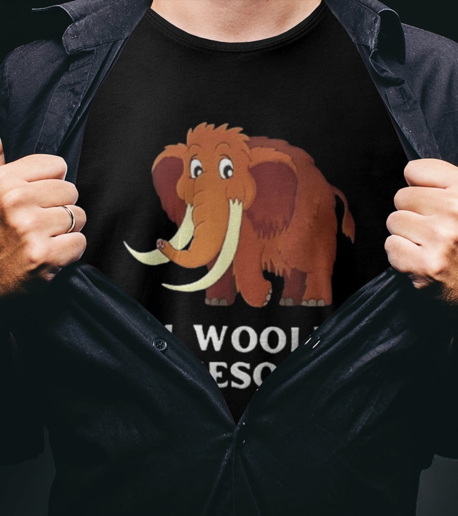 I'm Woolly Awesome Cartoon Mammoth T-Shirt