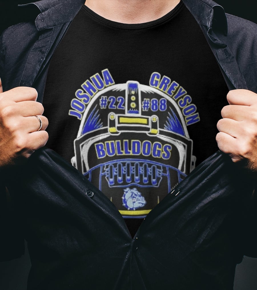 Joshua Greyson Bulldogs Football Helmet #22 #88 T-Shirt