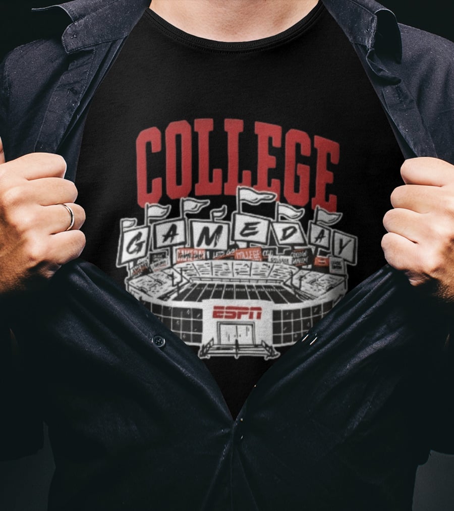 ESPN College GameDay Stadium Flags And Field T-Shirt