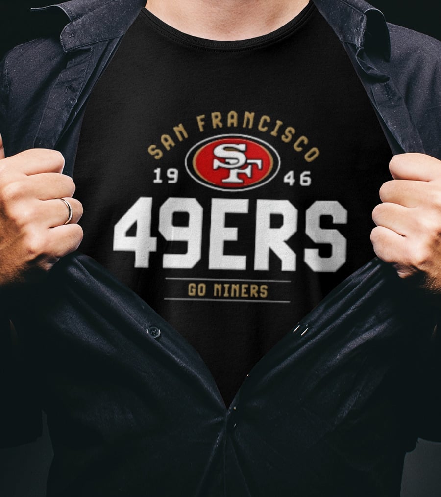 San Francisco 49ers 1946 Go Niners Oval SF Logo Classic 49ers Fan T-Shirt