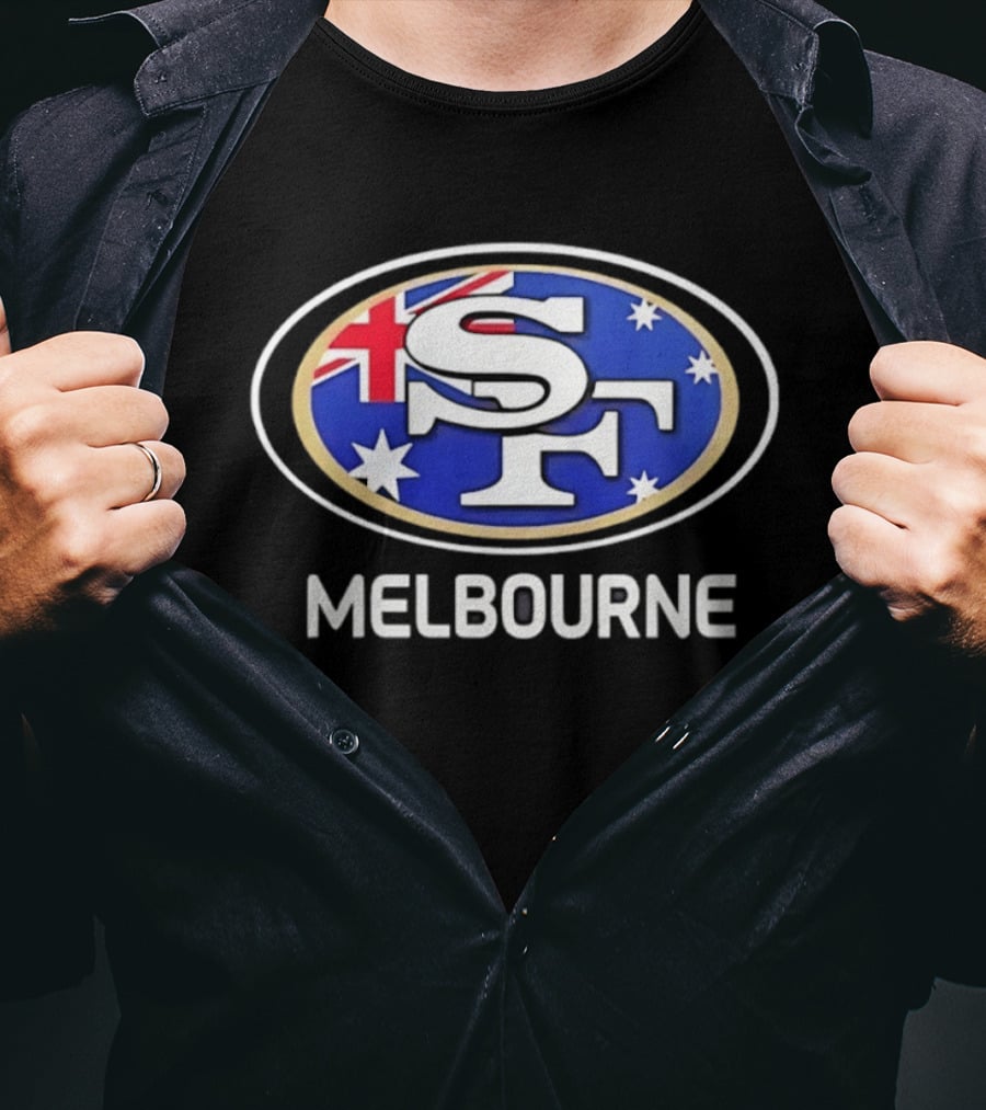 San Francisco 49ers Australia Melbourne Flag T-Shirt