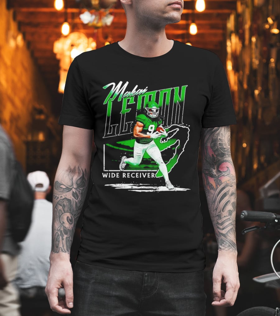 Makai Lemon New York Jets Wide Receiver 9 Football T-Shirt