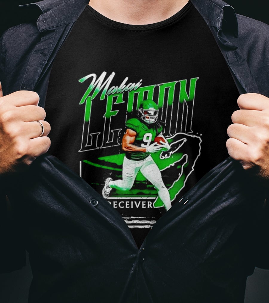 Makai Lemon New York Jets Wide Receiver 9 Football T-Shirt
