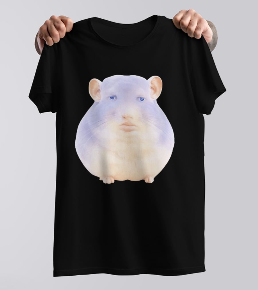 Surreal Chinchilla Human Face Hybrid Expression T-Shirt