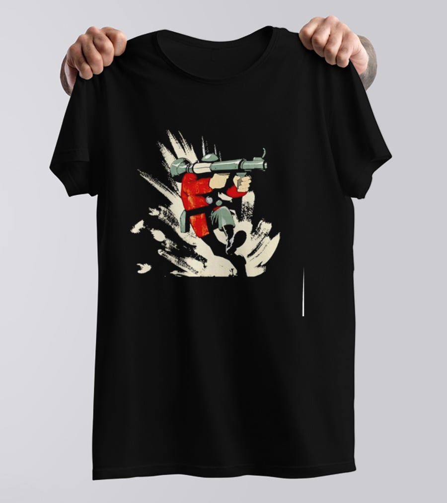 Team Fortress 2 Soldier Rocket Launcher Action Pose Explosive Blast T-Shirt