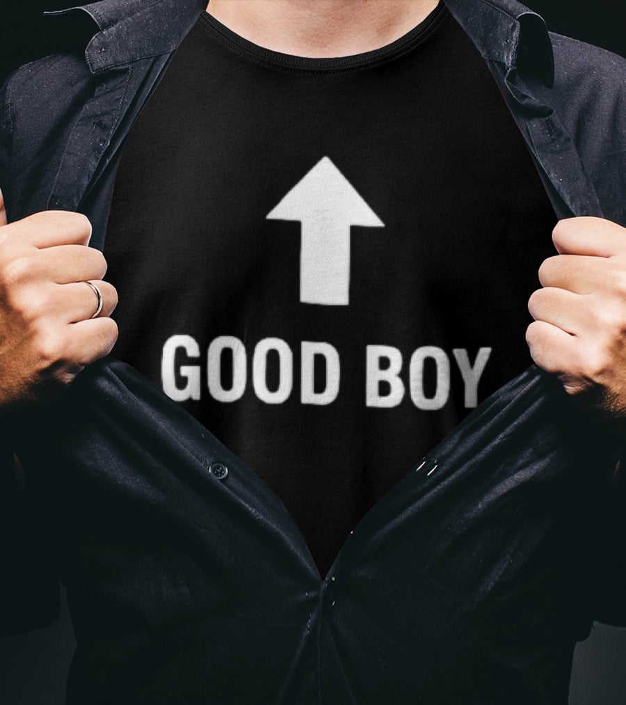 Good Boy White Up Arrow T-Shirt