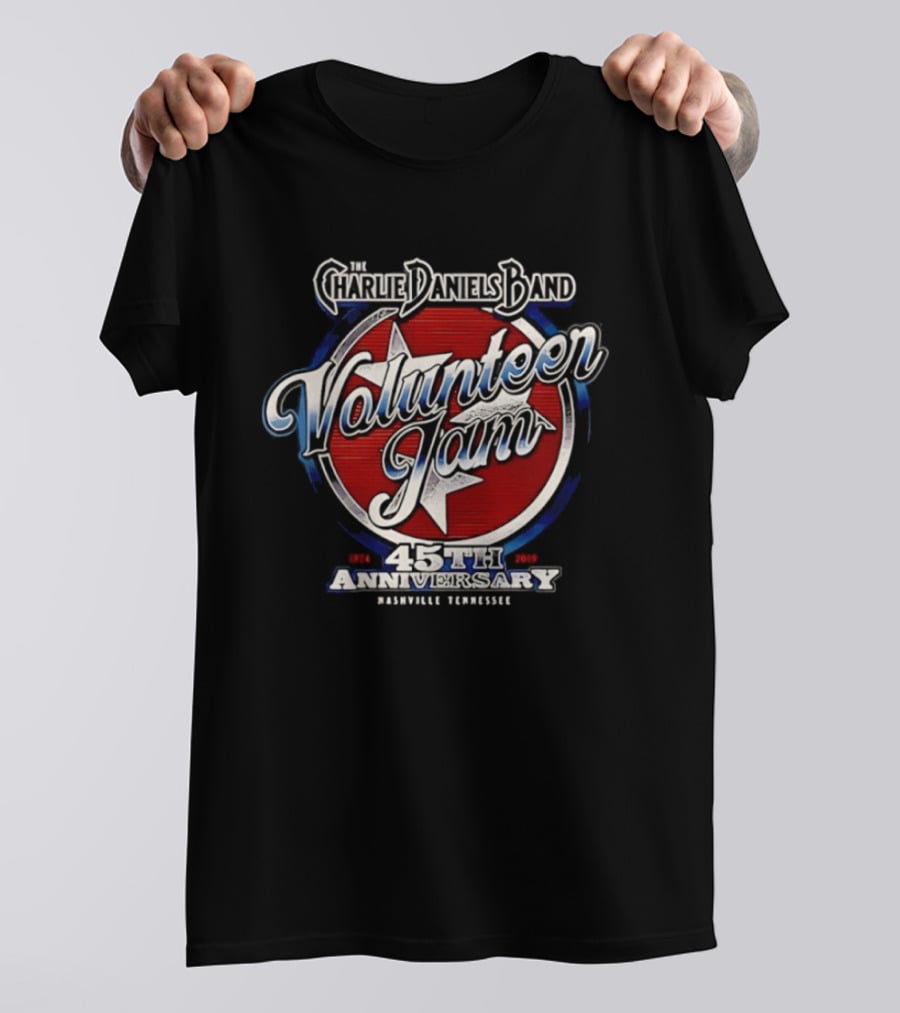 Charlie Daniels Band Volunteer Jam 45th Anniversary Nashville Tennessee Star T-Shirt