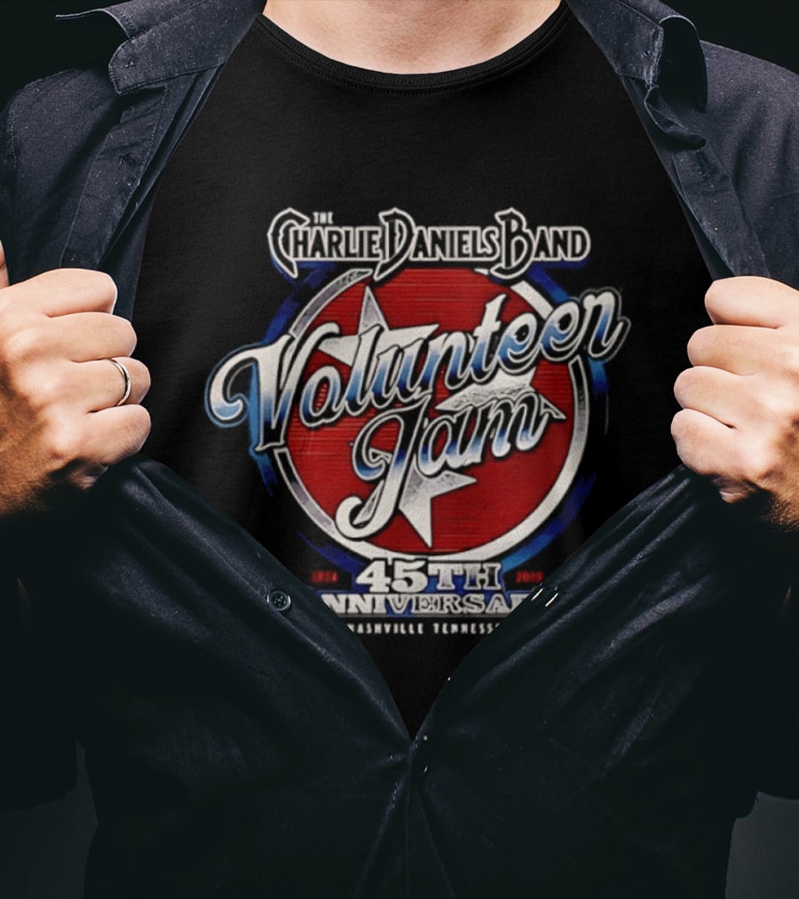 Charlie Daniels Band Volunteer Jam 45th Anniversary Nashville Tennessee Star T-Shirt