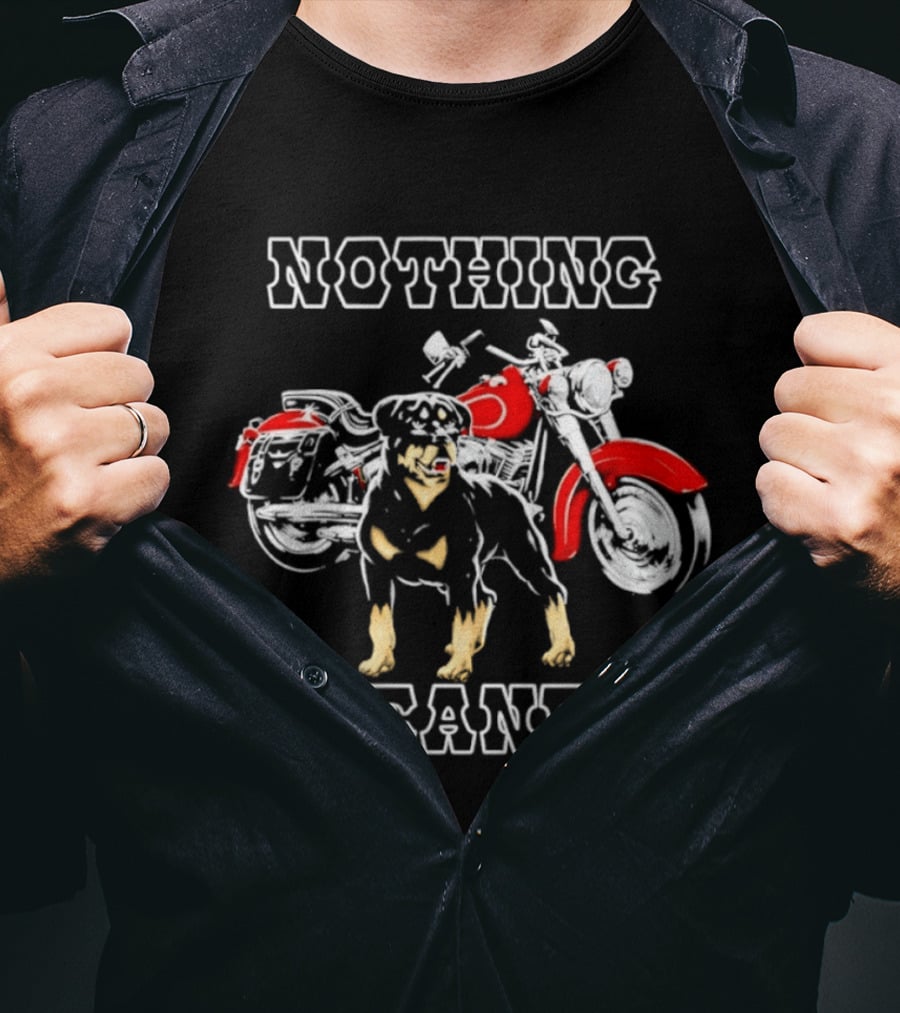 Nothing Meaner Rottweiler Red Motorcycle T-Shirt