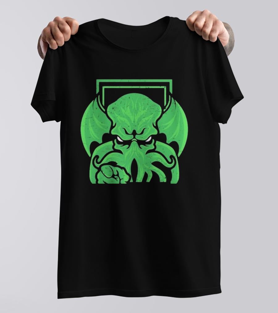 I Want Cthulhu YOU To Obey Commanding Green Creature T-Shirt