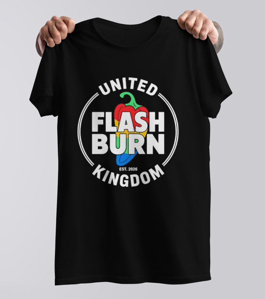 United Flash Burn Kingdom Est 2026 Chili Pepper T-Shirt