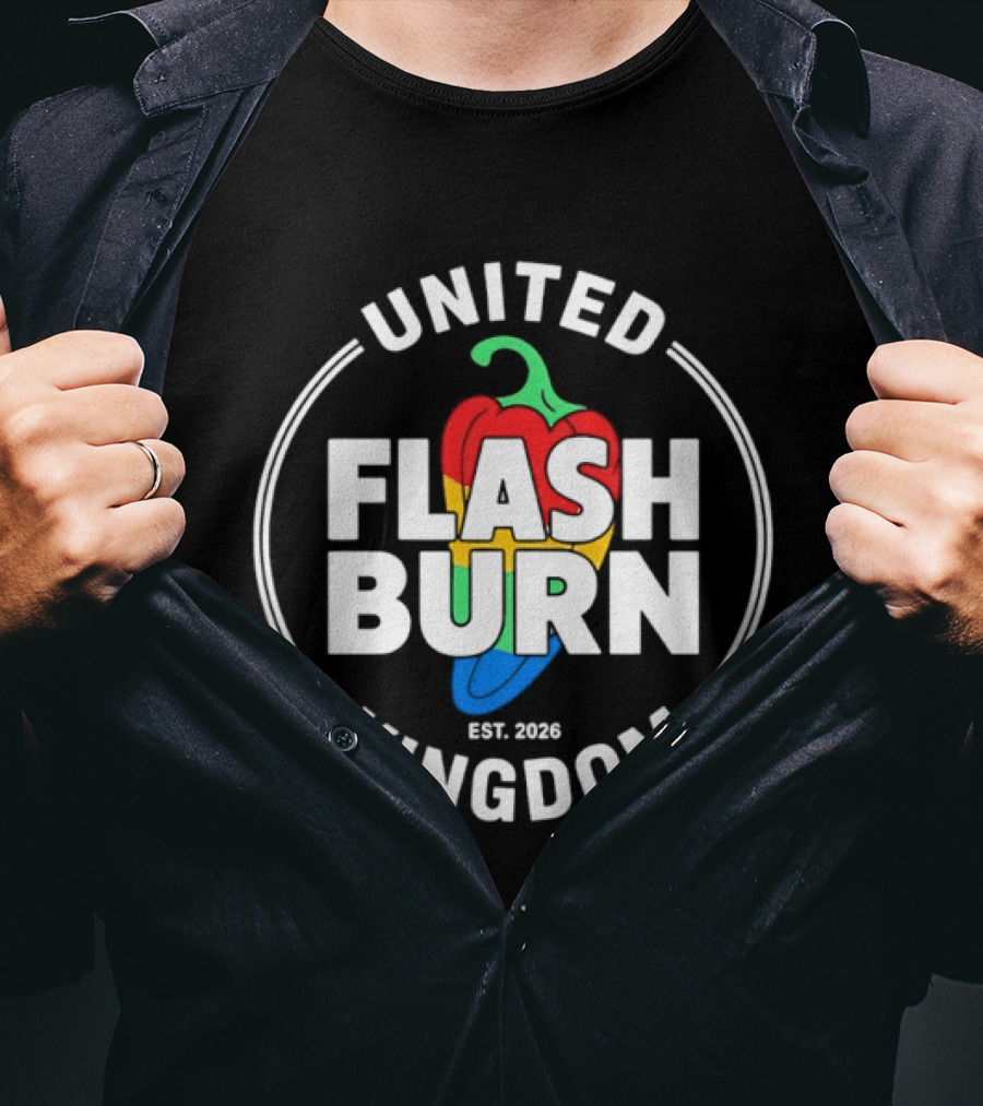 United Flash Burn Kingdom Est 2026 Chili Pepper T-Shirt