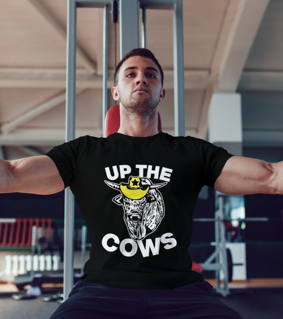 Up The Cows Cowboy Bull Western Rodeo Star Hat T-Shirt
