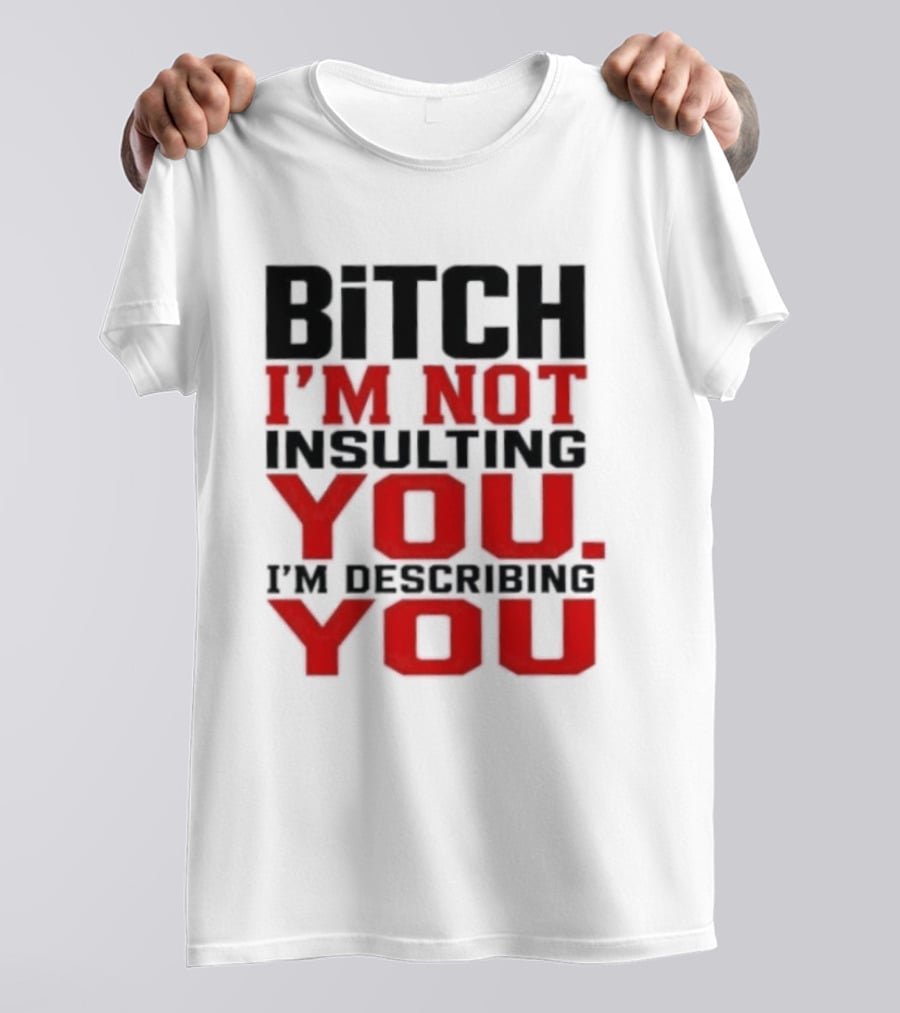 Bitch I'm Not Insulting You I'm Describing You T-Shirt
