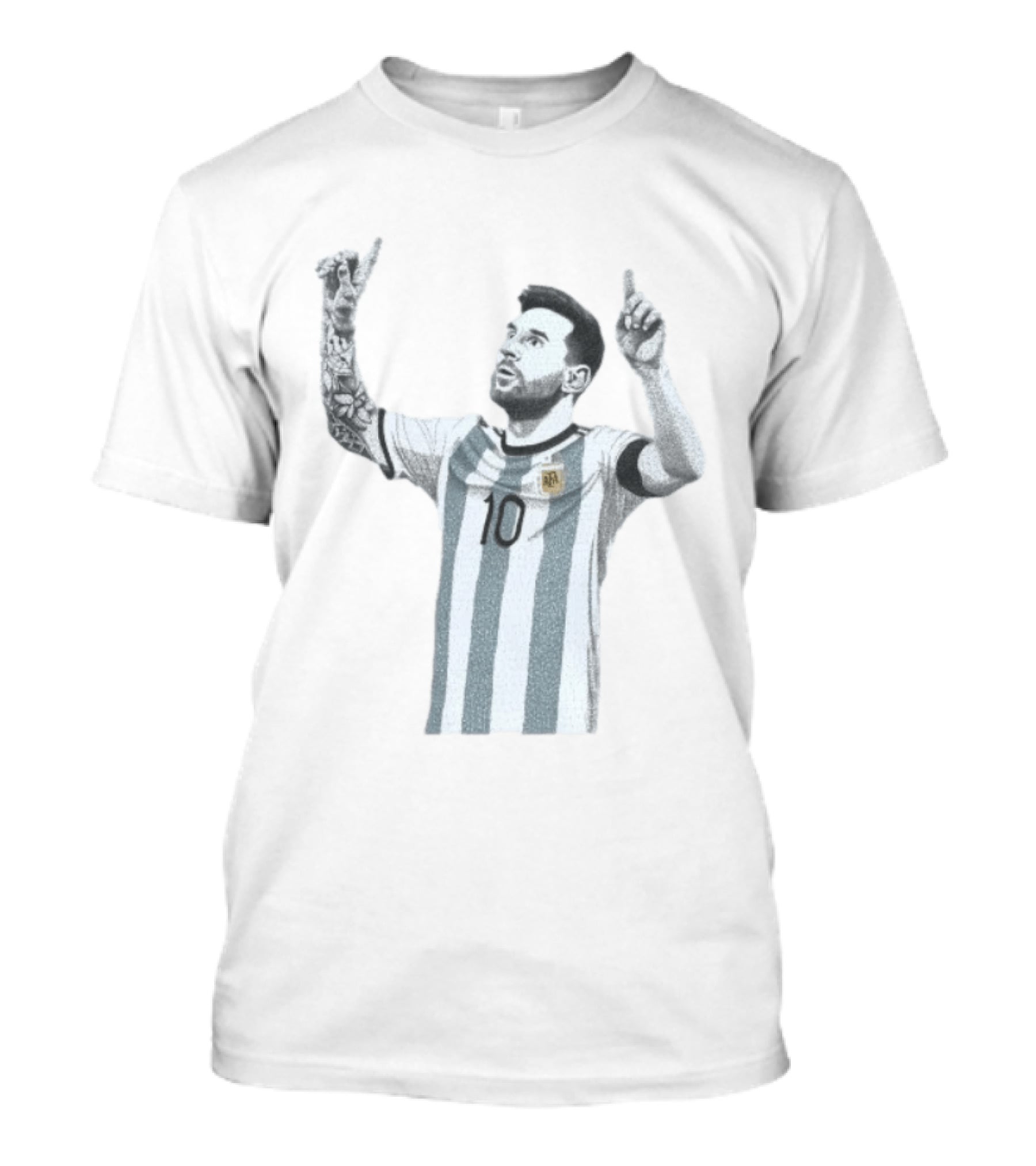 Argentina National Team Messi Number 10 Binary T-Shirt