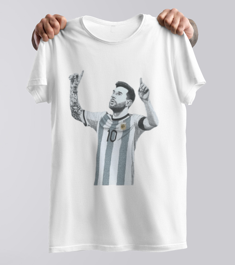Argentina National Team Messi Number 10 Binary T-Shirt