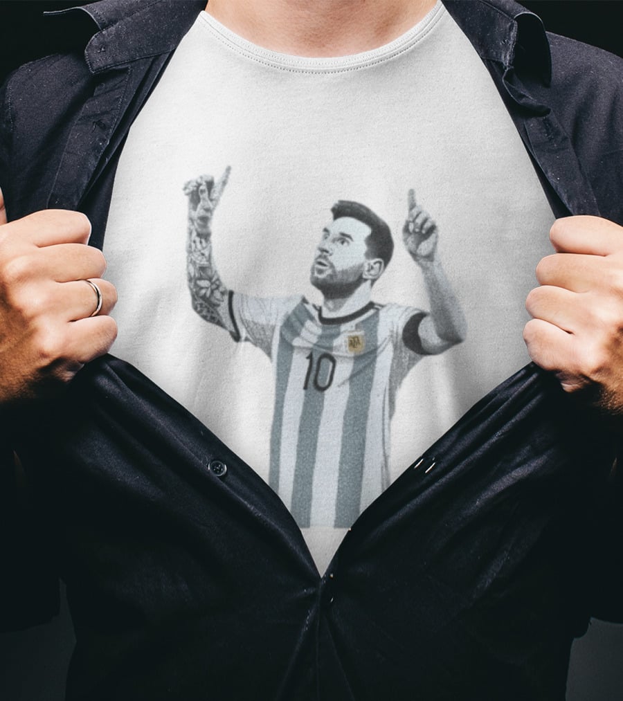 Argentina National Team Messi Number 10 Binary T-Shirt