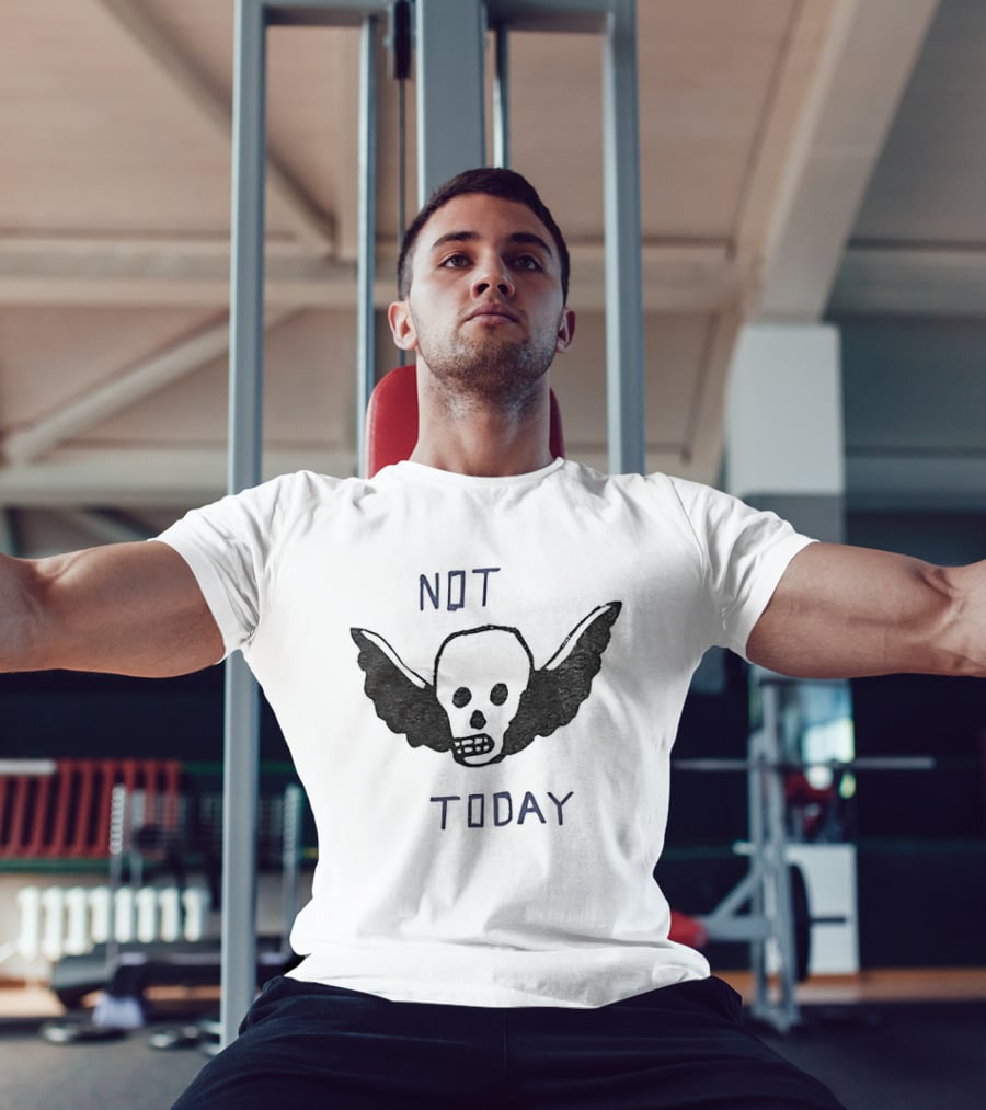 Not Today Winged Skull Gothic T-Shirt