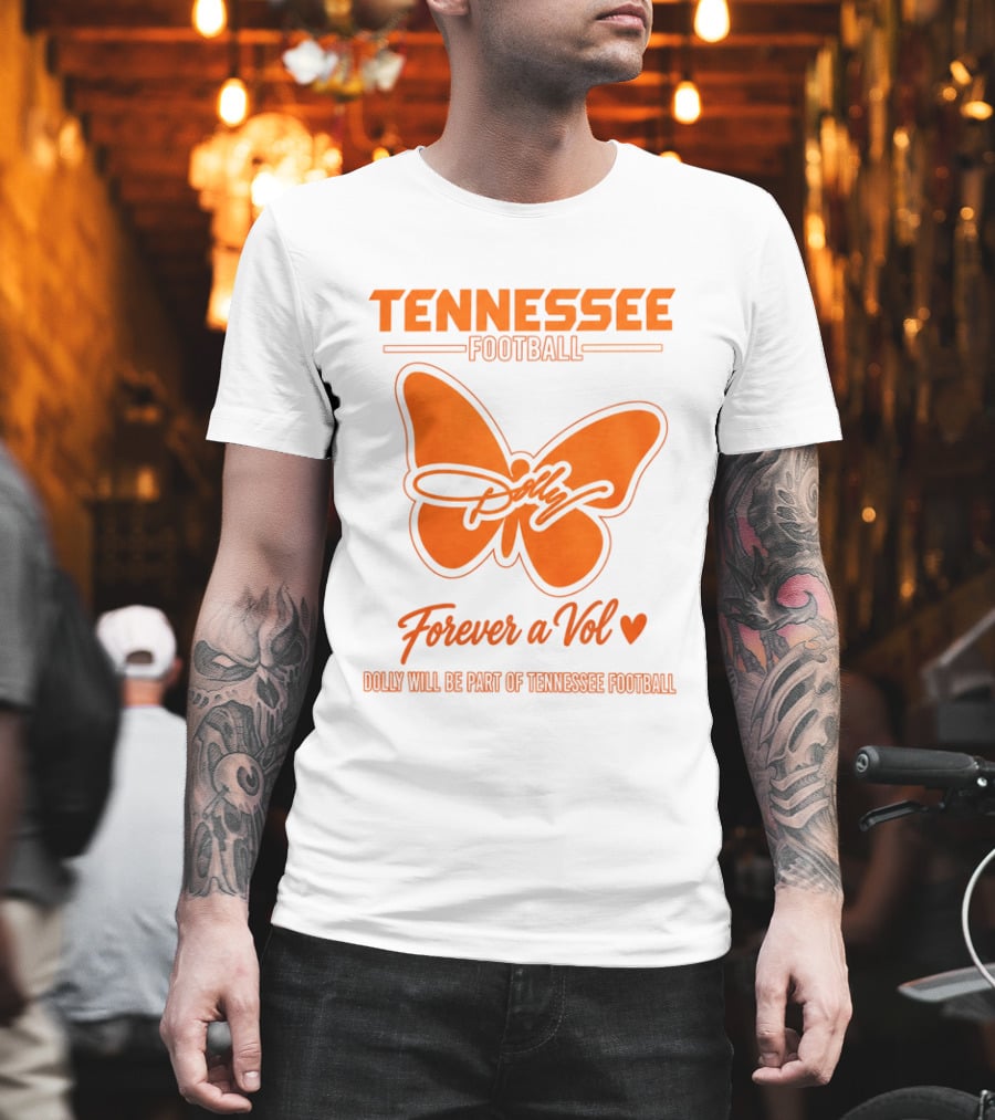 Tennessee Football Dolly Parton Forever A Vol Butterfly T-Shirt