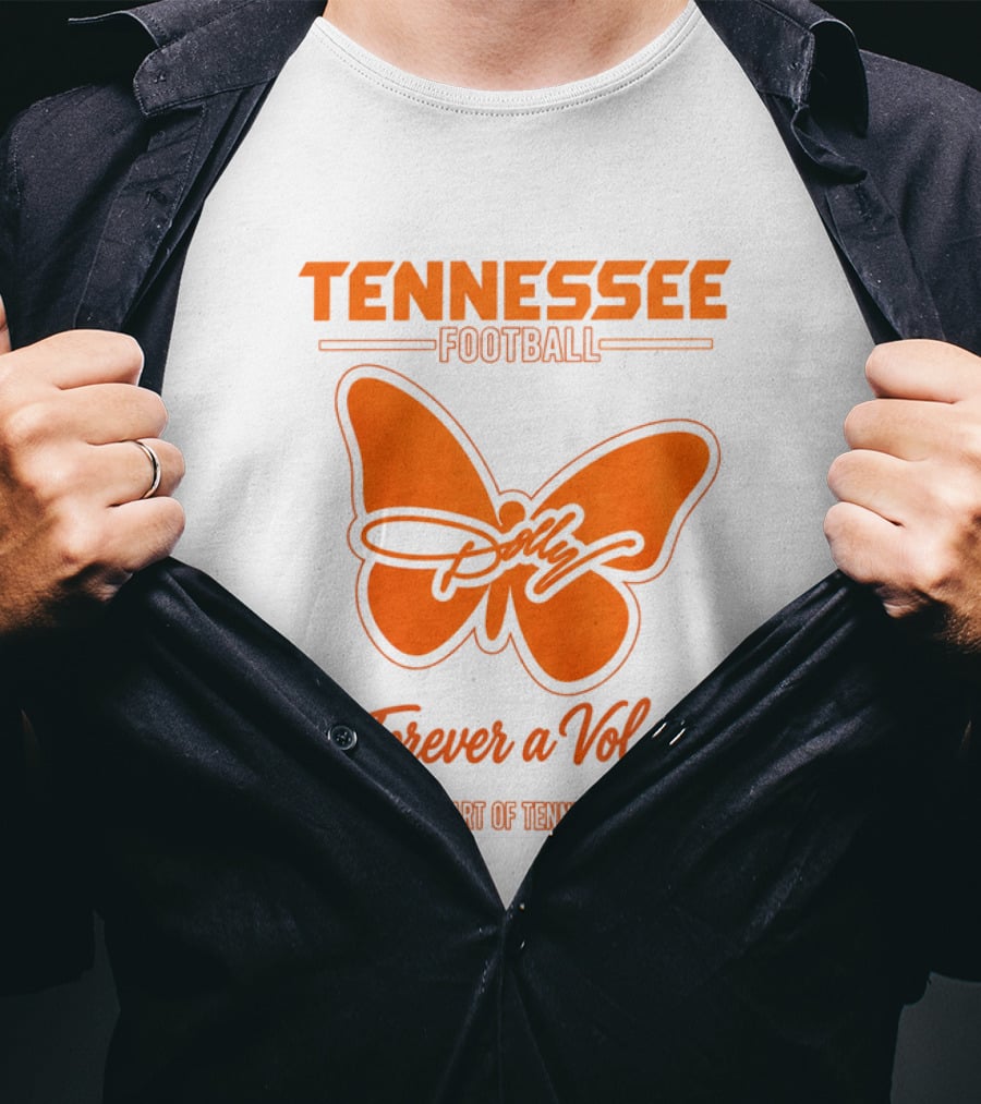 Tennessee Football Dolly Parton Forever A Vol Butterfly T-Shirt