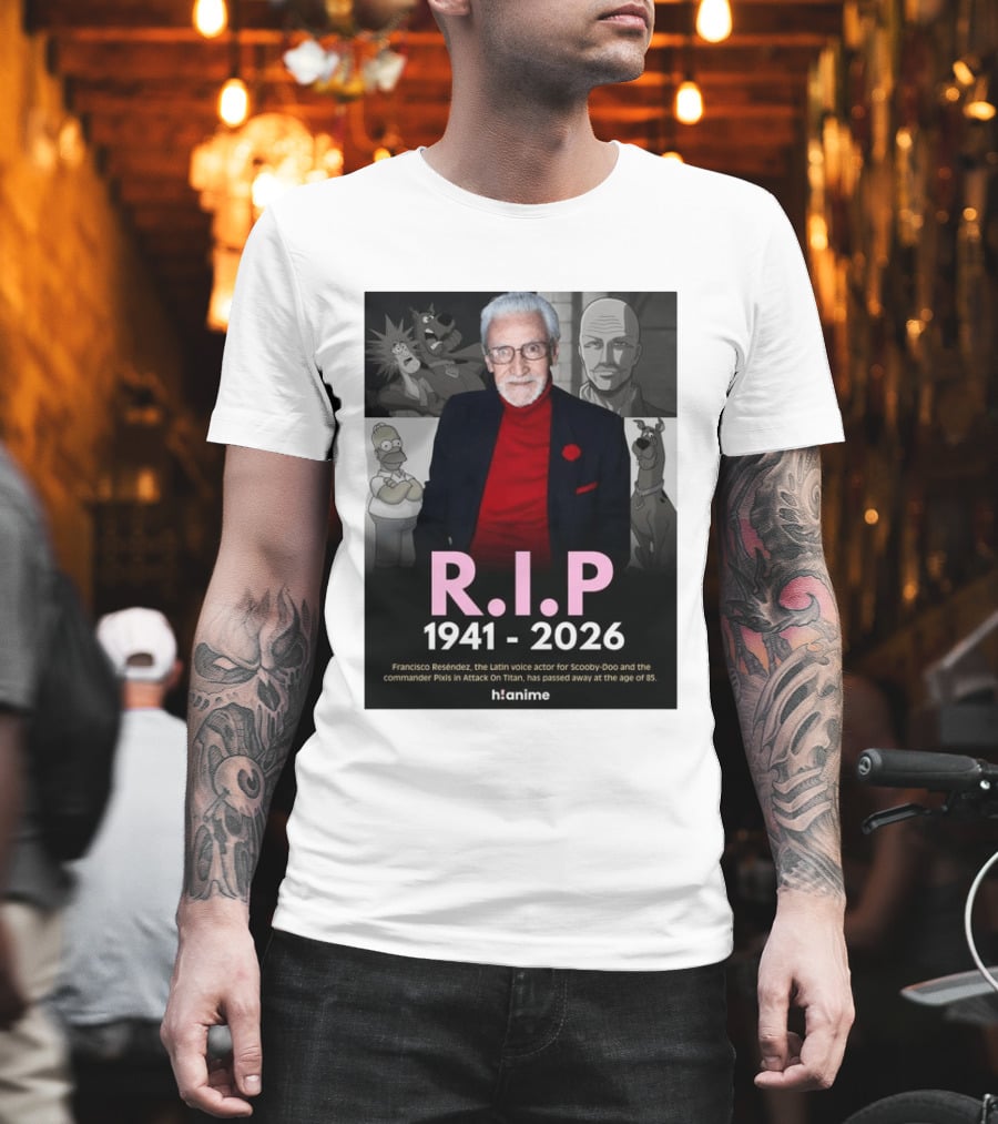 RIP Francisco Reséndez 1941 2026 Scooby Doo Attack On Titan Voice Actor Memorial T-Shirt