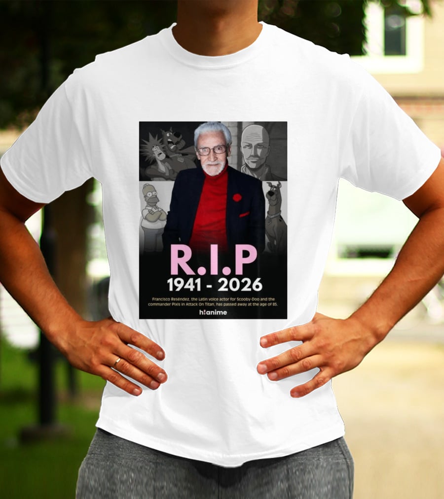 RIP Francisco Reséndez 1941 2026 Scooby Doo Attack On Titan Voice Actor Memorial T-Shirt