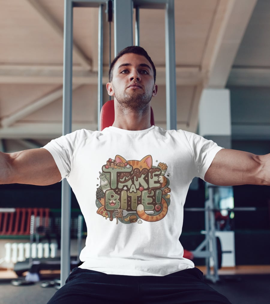 Take A Bite Tabitha's Choice Catnip Tea Pizza Cookies Fries Cat Burger T-Shirt