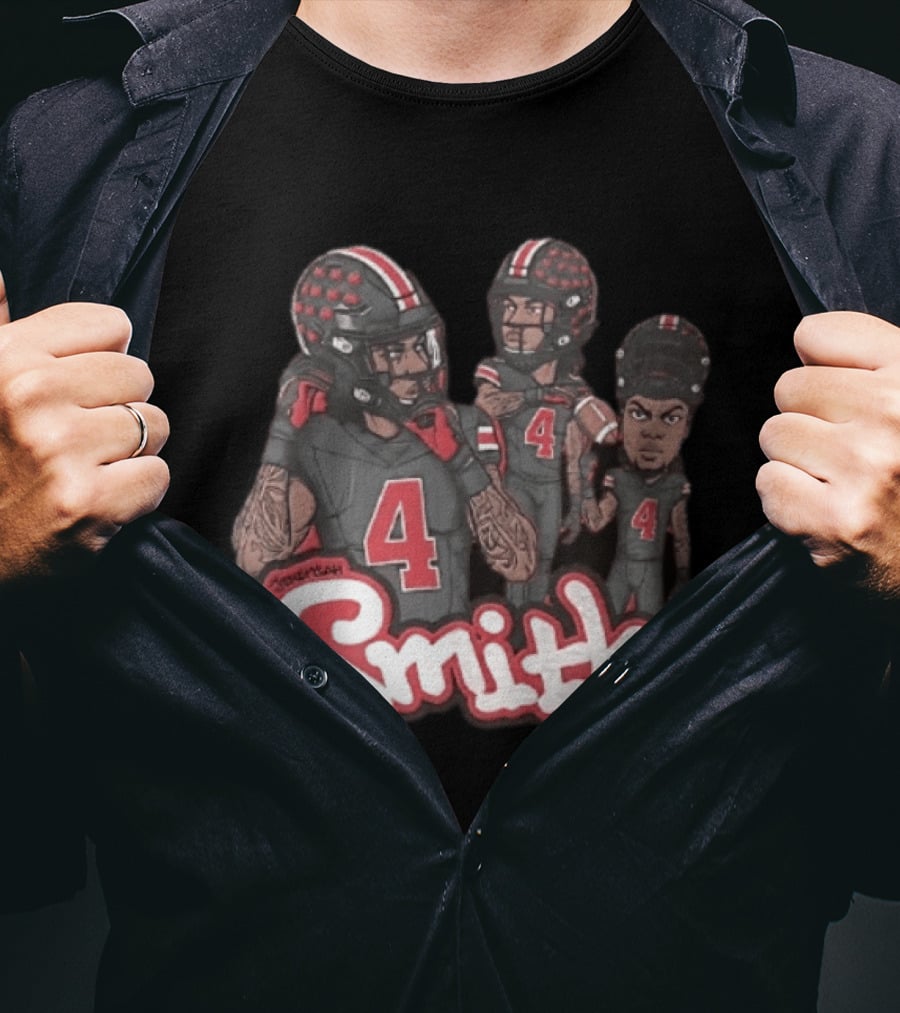 Ohio State Buckeyes Jeremiah Smith Football Number 4 Player T-Shirt
