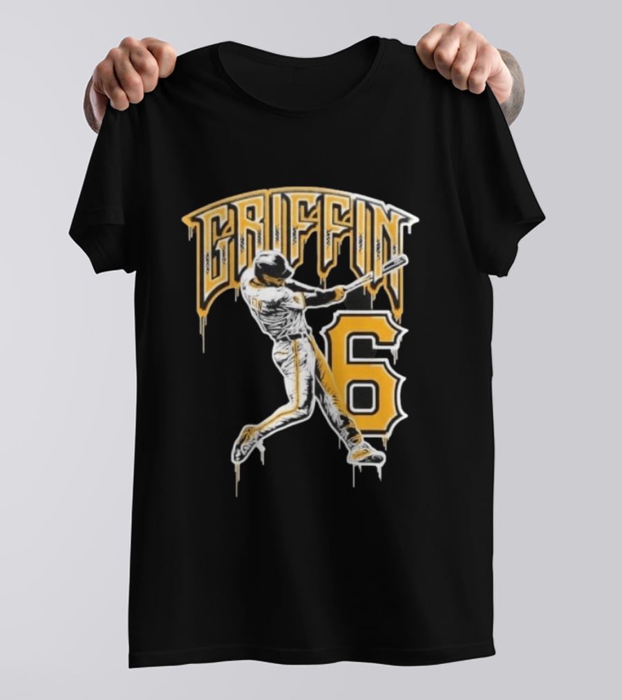 Konnor Griffin 6 Batting Baseball Pittsburgh Pirates T-Shirt