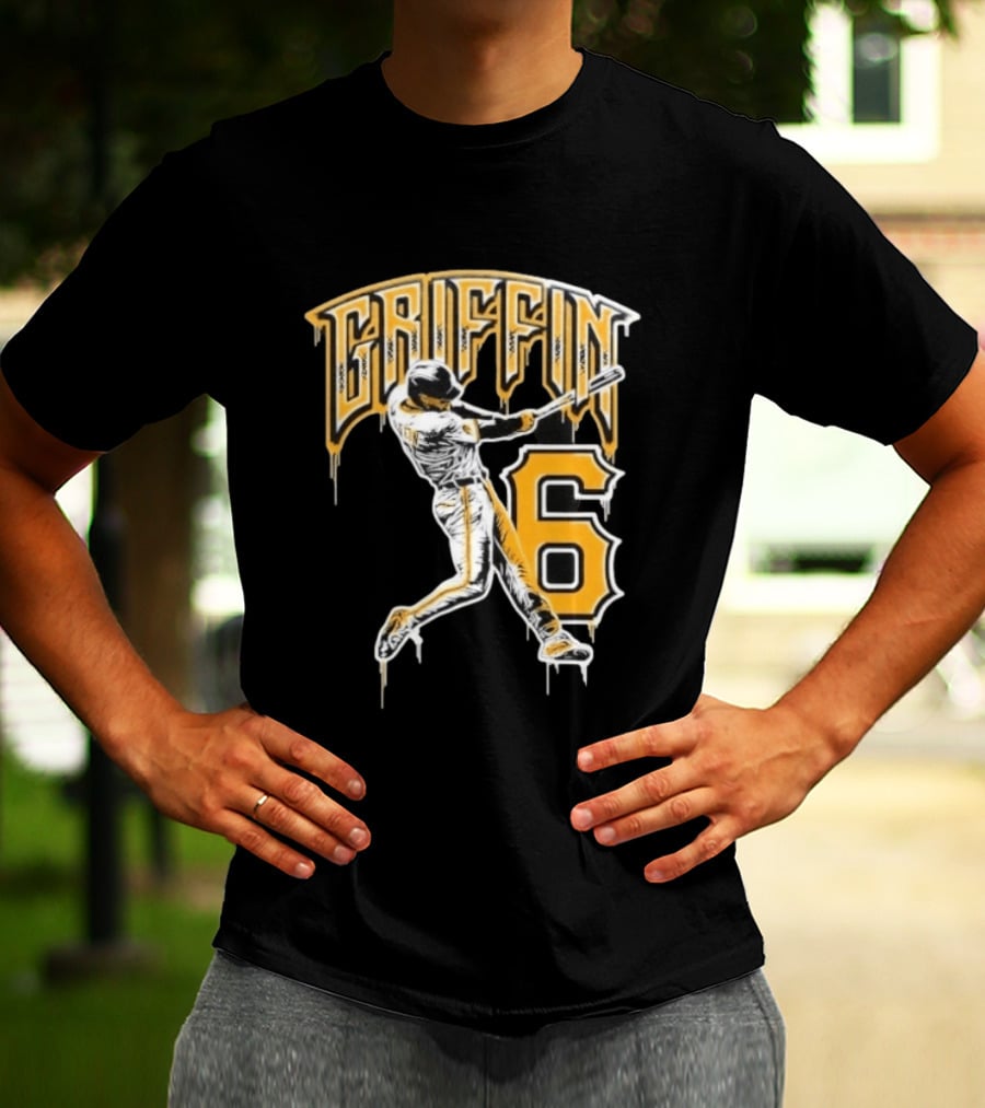 Konnor Griffin 6 Batting Baseball Pittsburgh Pirates T-Shirt
