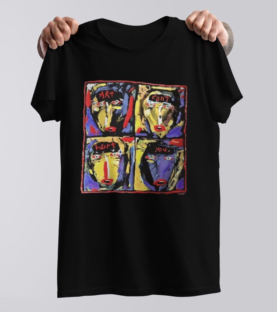 Art Can't Hurt You Faces Expressionist Multi Panel T-Shirt