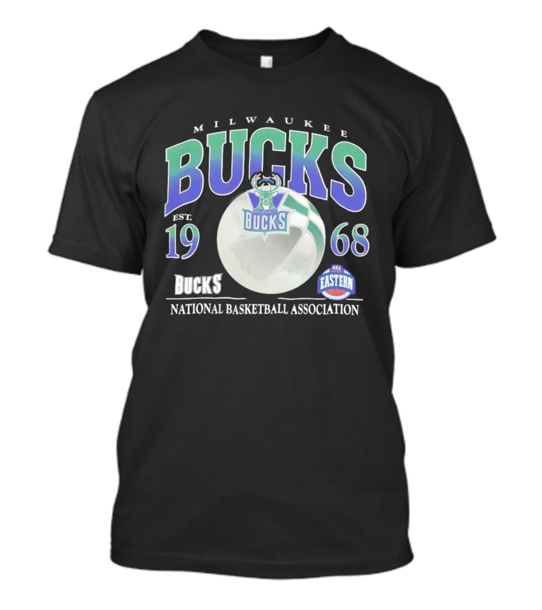 Milwaukee Bucks Est 1968 NBA Eastern National Basketball Association T-Shirt