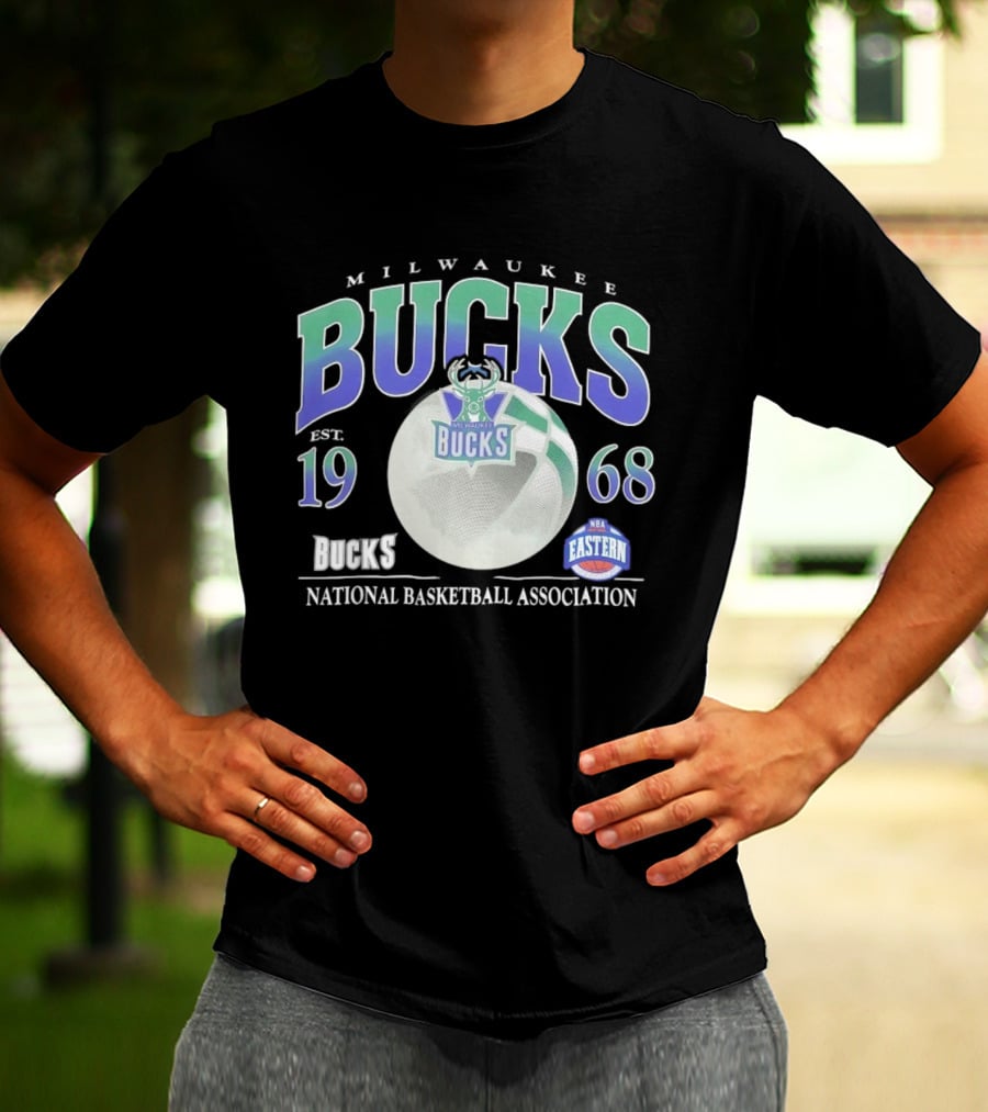 Milwaukee Bucks Est 1968 NBA Eastern National Basketball Association T-Shirt