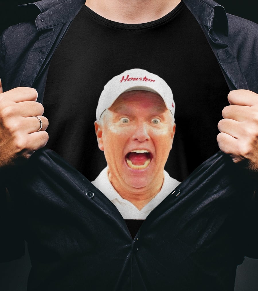 Dana Holgorsen Houston Cougars Coach Excited Expression College Football T-Shirt